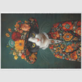 Vintage Blumendekoupage der Schwarzen und Weißen K Seidenpapier (Vorderseite)