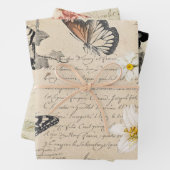 Vintage Blumendekoupage Geschenkpapier Set (Beispiel)