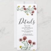 Vintage Blumendetails Einladung (Vorderseite)