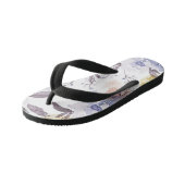 Vintage Blumendrucke 1 Kinderbadesandalen (Schrägansicht)