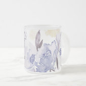 Vintage Blumendrucke 1 Mattglastasse (VorderseiteRechts)