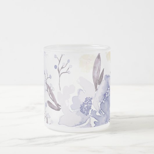 Vintage Blumendrucke 1 Mattglastasse (Mittel)