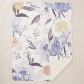 Vintage Blumendrucke 1 Sherpadecke (Vorderseite)