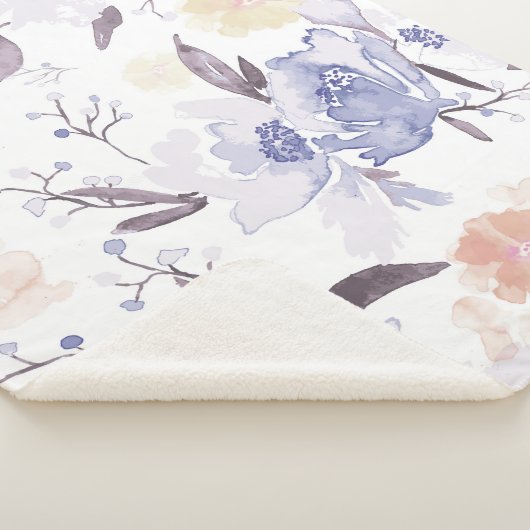 Vintage Blumendrucke 1 Sherpadecke (3/4)