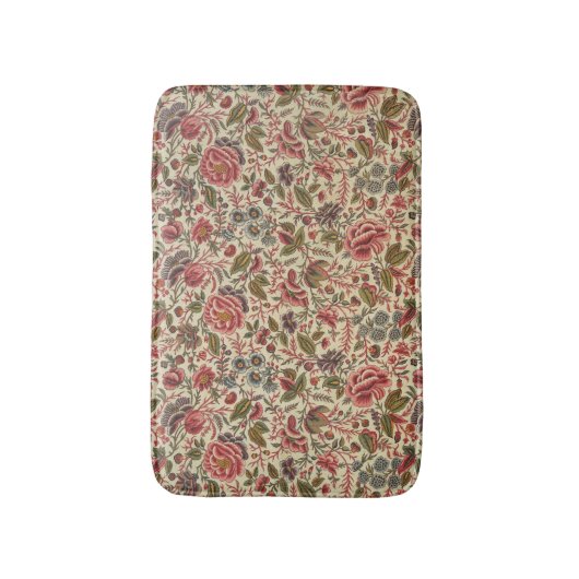 Vintage Blumendrucke Badematte (Vorderseite Vertikal)