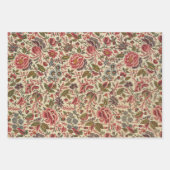 Vintage Blumendrucke Geschenkpapier Set (Vorderseite 2)