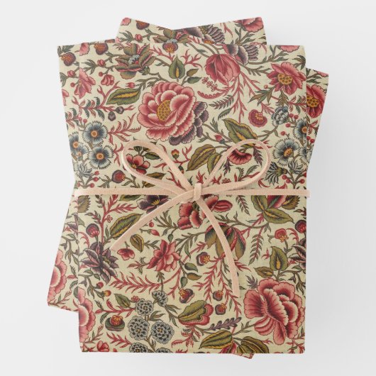 Vintage Blumendrucke Geschenkpapier Set (Beispiel)