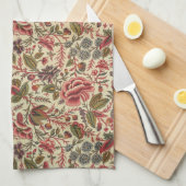 Vintage Blumendrucke Geschirrtuch (Viertel Falte)