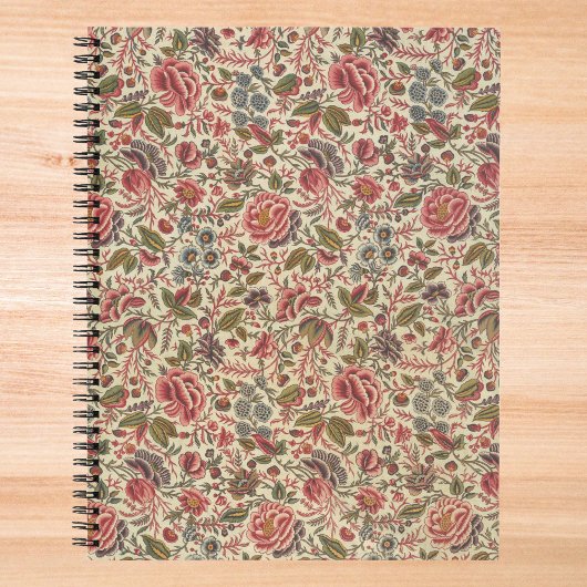 Vintage Blumendrucke Notizblock