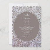 Vintage Blumendusche Einladung (Vorderseite)