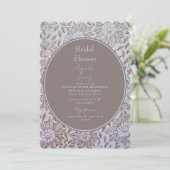 Vintage Blumendusche Einladung (Stehend Vorderseite)