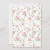 Vintage Blumendusche Einladung (Rückseite)