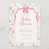 Vintage Blumendusche Einladung (Vorne/Hinten)