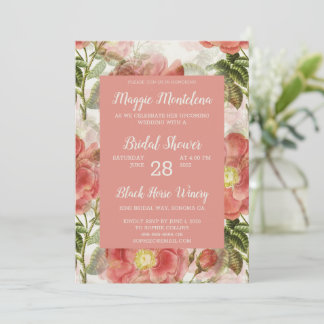 Vintage Blumendusche Einladung