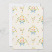 Vintage Blumendusche Einladung (Rückseite)