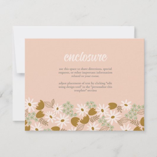 Vintage Blumendusche Einladung Einlage (Vorderseite)