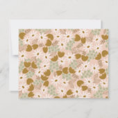 Vintage Blumendusche Einladung Einlage (Rückseite)