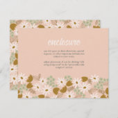 Vintage Blumendusche Einladung Einlage (Vorne/Hinten)