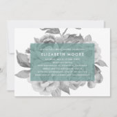 Vintage Blumendusche Einladung | Jade (Vorderseite)