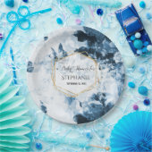 Vintage Blumendusche Gold Botanische Babydusche Pappteller (Party)