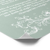 Vintage Blumendusche Spätabenteuer Poster (Ecke)