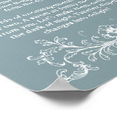 Vintage Blumendusche Spätabenteuer Poster (Ecke)