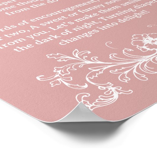 Vintage Blumendusche Spätabenteuer Poster (Ecke)