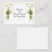 Vintage Blumenecke Danke Karte (Vorne/Hinten)