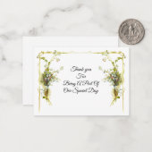 Vintage Blumenecke Danke Karte (Vorderseite/Rückseite Beispiel)