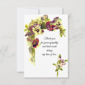 Vintage Blumenecke Dankeschön Karte (Vorderseite)