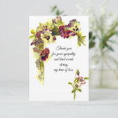 Vintage Blumenecke Dankeschön Karte (Stehend Vorderseite)