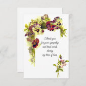 Vintage Blumenecke Dankeschön Karte (Vorne/Hinten)