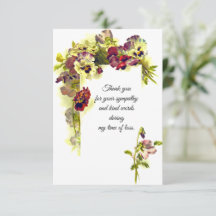 Vintage Blumenecke Dankeschön Karte