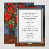 Vintage Blumeneinladung, van Gogh Rote Mohn Einladung (Vorne/Hinten)