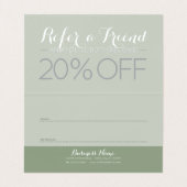 Vintage Blumeneleganz gefaltete Empfehlung Visitenkarten (Innenseite Aufgefaltet)