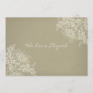 Vintage Blumenentlaufen-Mitteilungs-Karten Ankündigung