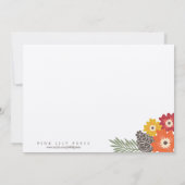 Vintage BlumenErntedank-Einladung Einladung (Rückseite)