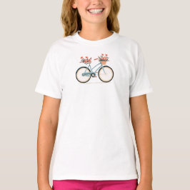 Vintage-Blumenfahrrad Retro-Ästhetik Blumenrad T-Shirt