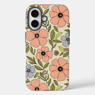 Vintage Blumenfantasie iPhone 16 Hülle