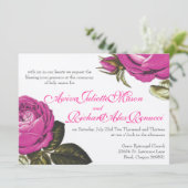 Vintage Blumenfarbe Einladung (Stehend Vorderseite)