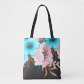 Vintage Blumenfarbe Tasche (Vorderseite)