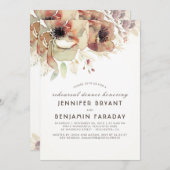 Vintage Blumenfarben Herbst Probe Abendessen Einladung (Vorne/Hinten)