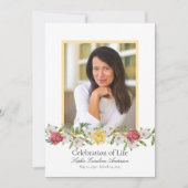 Vintage Blumenfeier des Programms "Leben" Einladung (Vorderseite)