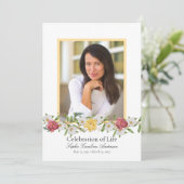 Vintage Blumenfeier des Programms "Leben" Einladung (Stehend Vorderseite)