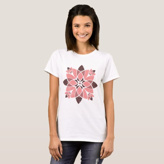 Vintage Blumenform T-Shirt (Vorne ganz)