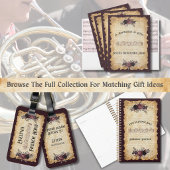 Vintage-Blumenfrenchhorn-Probenplaner Planer