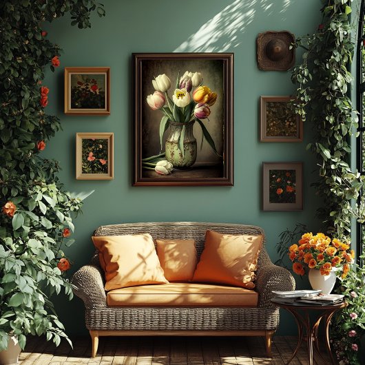 Vintage Blumengalerie zum Herunterladen - Frühling Poster