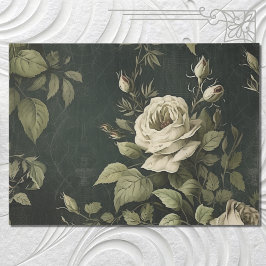 Vintage Blumengärten Rose Landschaft Seidenpapier