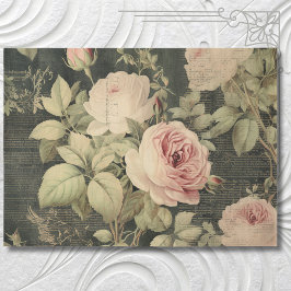 Vintage Blumengärten Rose Landschaft Seidenpapier