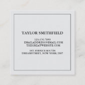 Vintage Blumengarten-Visitenkarte Quadratische Visitenkarte (Rückseite)